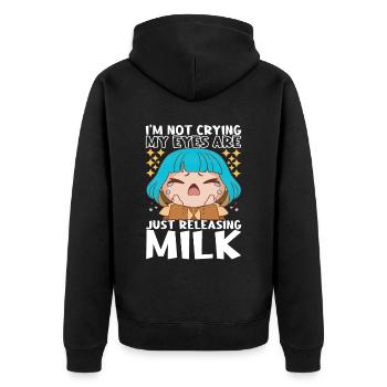 Anime Chibi Girl - Unisex Premium Organic Zip Hoodie - black - Back - Nico (187cm)