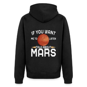 Planète Mars - Veste à capuche bio Premium Unisexe - noir - Dos - Nico (187cm)