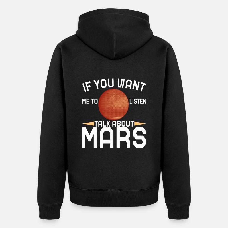 Planète Mars - Veste à capuche bio Premium Unisexe - noir