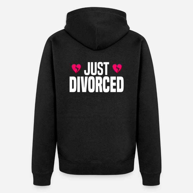 Scheidung Trennung Ehe Ex Scheidungsparty - Unisex Premium Bio Zip Hoodie - Schwarz