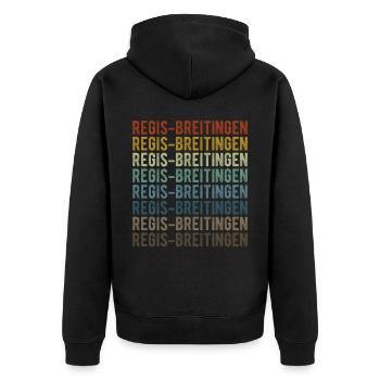 Regis-Breitingen City Rétro Vintage - Veste à capuche bio Premium Unisexe - noir - Dos - Nico (187cm)