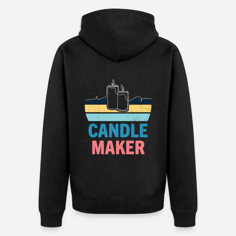 Bougies Candle Maker Bougies - Veste à capuche bio Premium Unisexe - noir