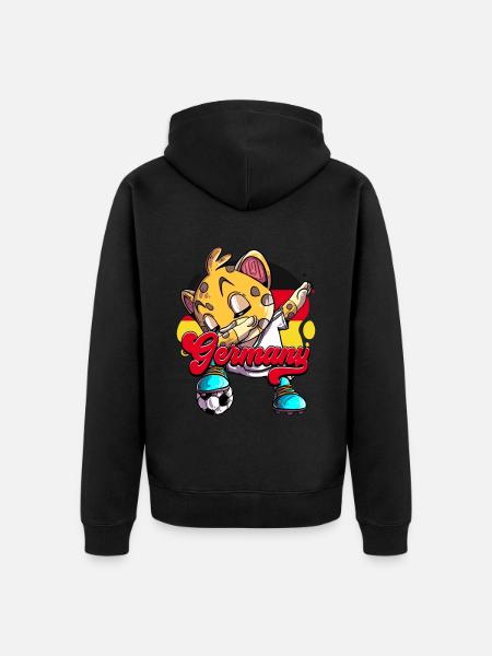 Deutschland Fußball - Unisex Premium Bio Zip Hoodie - Schwarz