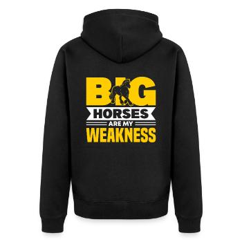 Clydesdale Equestrian Sport Cold Blood Horse Scotland - Unisex Premium Organic Zip Hoodie - black - Back - Nico (187cm)