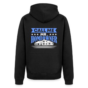 Propriétaire Propriétaire Cadeau Propriétaire Propriétaire - Veste à capuche bio Premium Unisexe - noir - Dos - Nico (187cm)
