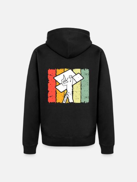 Drywall Drywall Drywall installer - Unisex Premium Organic Zip Hoodie - black