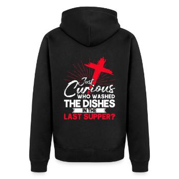 Jésus Bible Église religieuse chrétienne Don - Veste à capuche bio Premium Unisexe - noir - Dos - Nico (187cm)