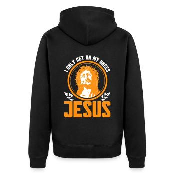 Jésus Bible Église religieuse chrétienne Don - Veste à capuche bio Premium Unisexe - noir - Dos - Nico (187cm)