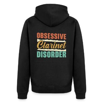 Troubles obsessionnels de la clarinette Musiciens Instrumentali - Veste à capuche bio Premium Unisexe - noir - Dos - Nico (187cm)