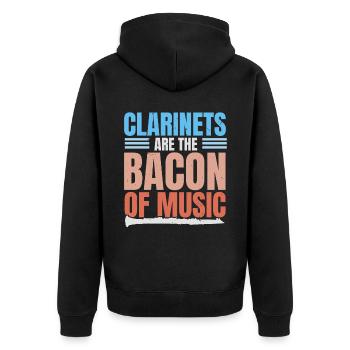 Les clarinettes sont le bacon de la musique Musiciens - Veste à capuche bio Premium Unisexe - noir - Dos - Nico (187cm)