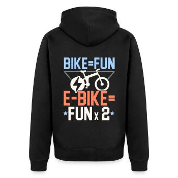 Vélo électrique E-Bike Ride Bike Lovers Bicyclef - Veste à capuche bio Premium Unisexe - noir - Dos - Nico (187cm)