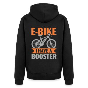 E-Bike J’ai un Booster Electric Bike Ride - Veste à capuche bio Premium Unisexe - noir - Dos - Nico (187cm)