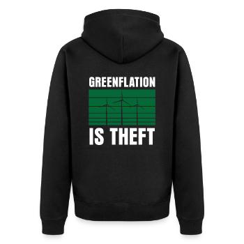 Greenflation est un vol Inflation Énergie verte - Veste à capuche bio Premium Unisexe - noir - Dos - Nico (187cm)