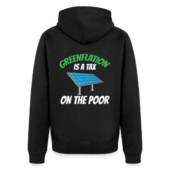 L’inflation verte est une taxe pour les pauvres Verts - Veste à capuche bio Premium Unisexe - noir - Dos - Nico (187cm)