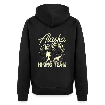 Alaska Randonneurs de l’équipe de randonnée Randonnée Randonnée - Veste à capuche bio Premium Unisexe - noir - Dos - Nico (187cm)
