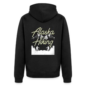 Alaska Randonnée Randonneurs Randonnée Nature - Veste à capuche bio Premium Unisexe - noir - Dos - Nico (187cm)