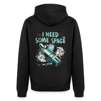 J’ai besoin d’un télescope de l’univers spatial - Veste à capuche bio Premium Unisexe - noir - Dos - Nico (187cm)