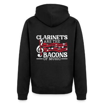 Les clarinettes sont le bacon du musicien de musique - Veste à capuche bio Premium Unisexe - noir - Dos - Nico (187cm)