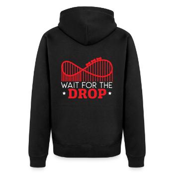 Attendez les montagnes russes Drop Roller Coaster - Veste à capuche bio Premium Unisexe - noir - Dos - Nico (187cm)