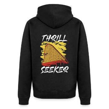Thrill Seeker Roller Coaster Ride Rollercoaster - Veste à capuche bio Premium Unisexe - noir - Dos - Nico (187cm)