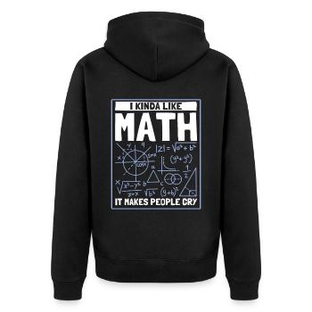 Math Mathematics Science Math Gift - Unisex Premium Organic Zip Hoodie - black - Back - Nico (187cm)