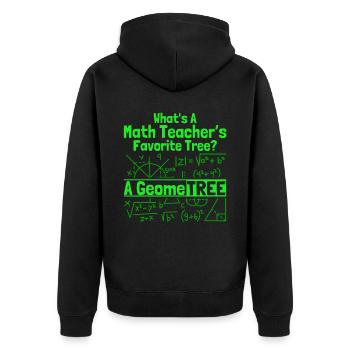 Math Mathematics Science Math Gift - Unisex Premium Organic Zip Hoodie - black - Back - Nico (187cm)