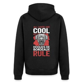 Bordeaux Chien Bordeaux Grand Danois Cadeau - Veste à capuche bio Premium Unisexe - noir - Dos - Nico (187cm)