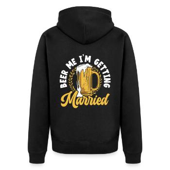 Beer Me I’m Getting Married Alcohol Enterrement de vie de garçon - Veste à capuche bio Premium Unisexe - noir - Dos - Nico (187cm)