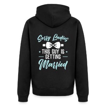 Désolé mesdames ce gars se marie marié marié - Veste à capuche bio Premium Unisexe - noir - Dos - Nico (187cm)