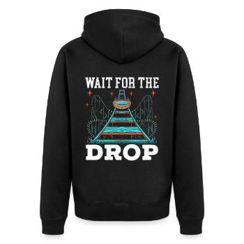 Attendez les montagnes russes Drop Roller Coaster - Veste à capuche bio Premium Unisexe - noir - Dos - Nico (187cm)