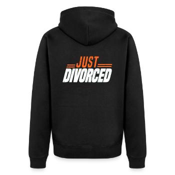 Divorce Separation Marriage Ex Divorce Party - Unisex Premium Organic Zip Hoodie - black - Back - Nico (187cm)
