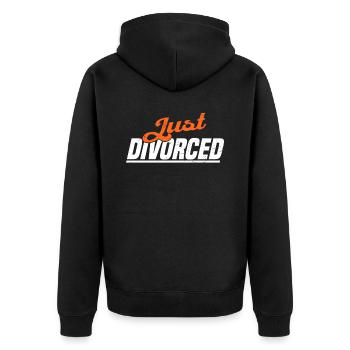 Scheidung Trennung Ehe Ex Scheidungsparty - Unisex Premium Bio Zip Hoodie - Schwarz - Hinten - Nico (187cm)