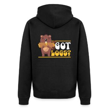 Got Logs Beaver Whisperer Wildlife Animal Rongeur - Veste à capuche bio Premium Unisexe - noir - Dos - Nico (187cm)