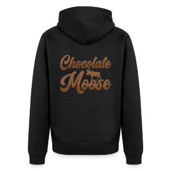 Chocolat Orignal Faune Animal Alces Cerf de wapiti - Veste à capuche bio Premium Unisexe - noir - Dos - Nico (187cm)