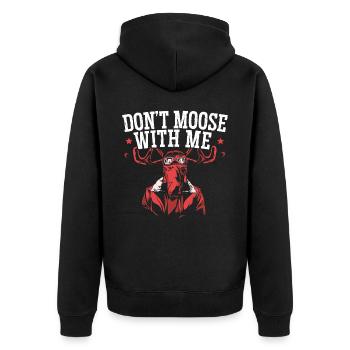 Ne pas orignal avec moi Animal animal Alces cerf de wapiti - Veste à capuche bio Premium Unisexe - noir - Dos - Nico (187cm)