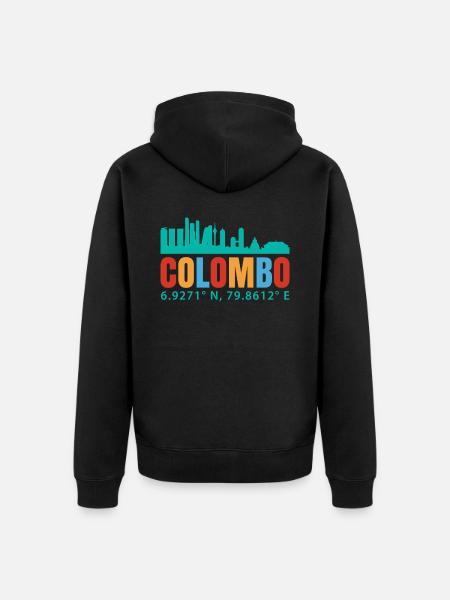 Colombo - Unisex Premium Organic Zip Hoodie - black