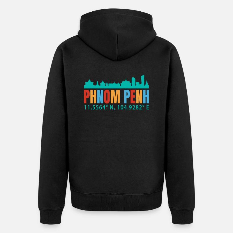 Phnom Penh - Veste à capuche bio Premium Unisexe - noir