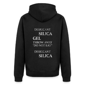 Gel de silice déshydratant Meme Ne pas manger de - Veste à capuche bio Premium Unisexe - noir - Dos - Nico (187cm)