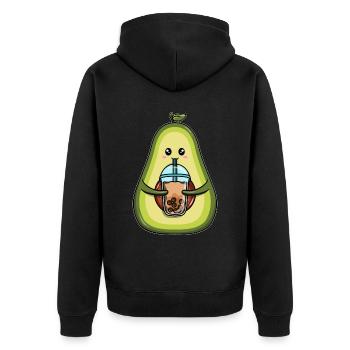 L’avocat boit du thé à bulles - Veste à capuche bio Premium Unisexe - noir - Dos - Nico (187cm)