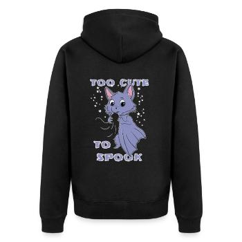 Chauve-souris kawaii Halloween - Veste à capuche bio Premium Unisexe - noir - Dos - Nico (187cm)