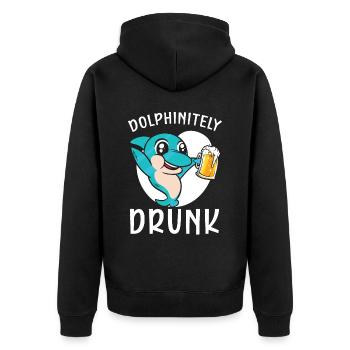 Dolphinitely Drunk Marine Biology Bière sous-marine - Veste à capuche bio Premium Unisexe - noir - Dos - Nico (187cm)