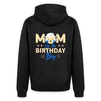 Schafzucht Landwirt Nutztier Schafe Geschenk - Unisex Premium Bio Zip Hoodie - Schwarz - Hinten - Nico (187cm)