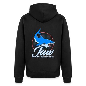 Shark Shark Lover Shark Gift - Unisex Premium Organic Zip Hoodie - black - Back - Nico (187cm)
