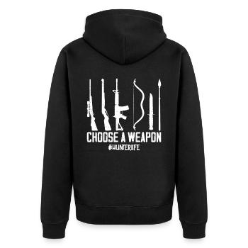 Chasseur de cerfs de Cerf De Cheer Choisissez un - Veste à capuche bio Premium Unisexe - noir - Dos - Nico (187cm)
