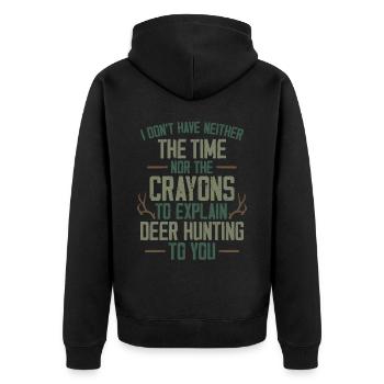 Chasseur de cerfs buck je ne le fais pas - Veste à capuche bio Premium Unisexe - noir - Dos - Nico (187cm)