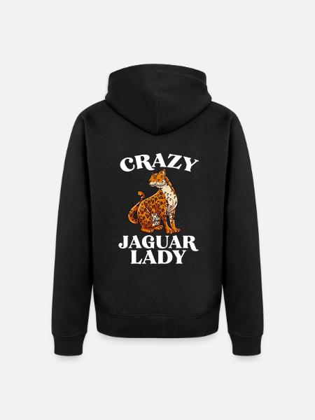 Jaguar Geschenkidee - Unisex Premium Bio Zip Hoodie - Schwarz