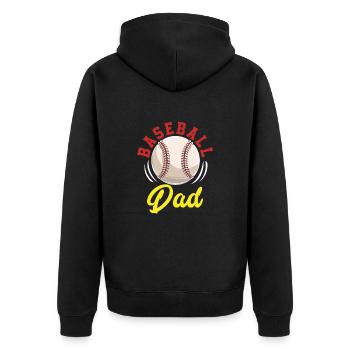 Papa de baseball - Veste à capuche bio Premium Unisexe - noir - Dos - Nico (187cm)