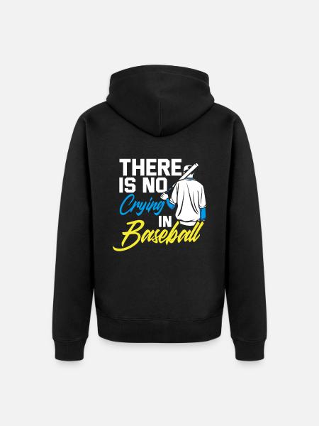 Baseball - Unisex Premium Organic Zip Hoodie - black