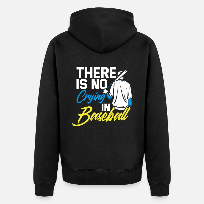 Baseball - Unisex Premium Bio Zip Hoodie - Schwarz