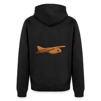 Ancient Astronaut Theorie Vogel von Sakkara - Unisex Premium Bio Zip Hoodie - Schwarz - Hinten - Nico (187cm)